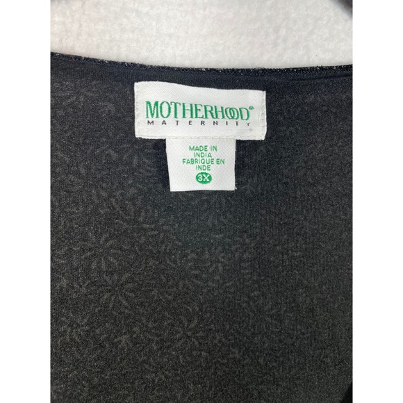 Motherhood Maternity Blouse Floral Print Long Sleeve‎ Sheer Black Top 3X Women - Picture 11 of 11